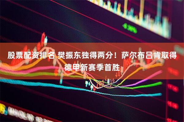股票配资排名 樊振东独得两分！萨尔布吕肯取得德甲新赛季首胜