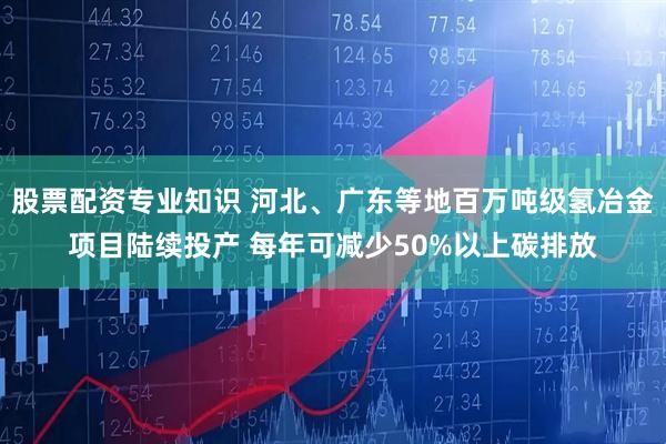 股票配资专业知识 河北、广东等地百万吨级氢冶金项目陆续投产 每年可减少50%以上碳排放