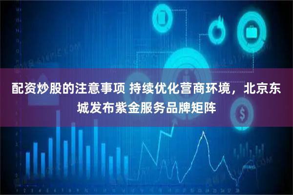 配资炒股的注意事项 持续优化营商环境，北京东城发布紫金服务品牌矩阵