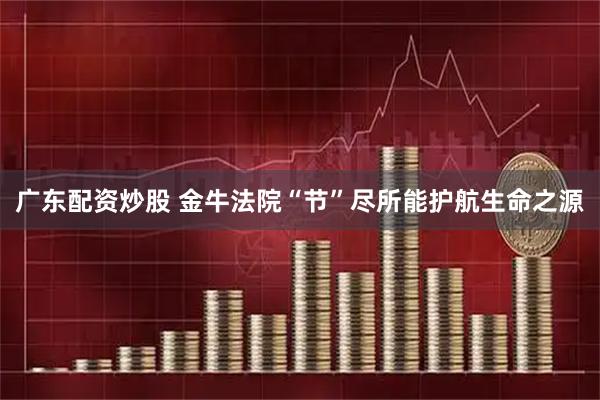 广东配资炒股 金牛法院“节”尽所能护航生命之源
