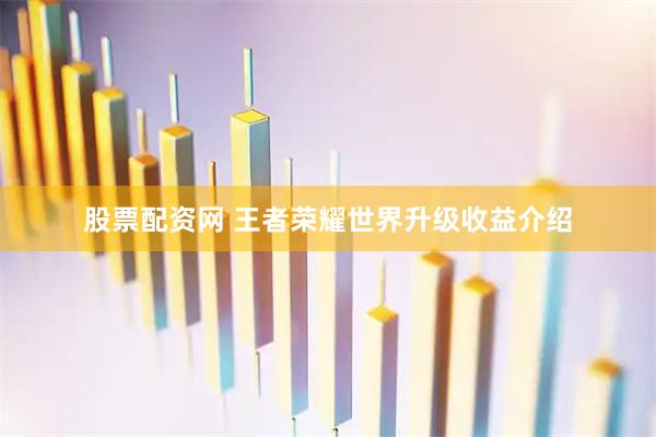 股票配资网 王者荣耀世界升级收益介绍