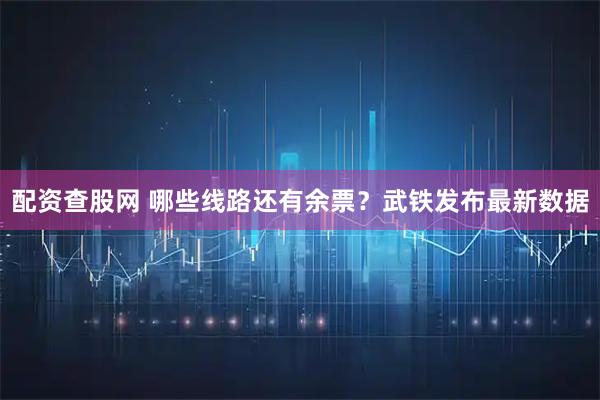 配资查股网 哪些线路还有余票？武铁发布最新数据